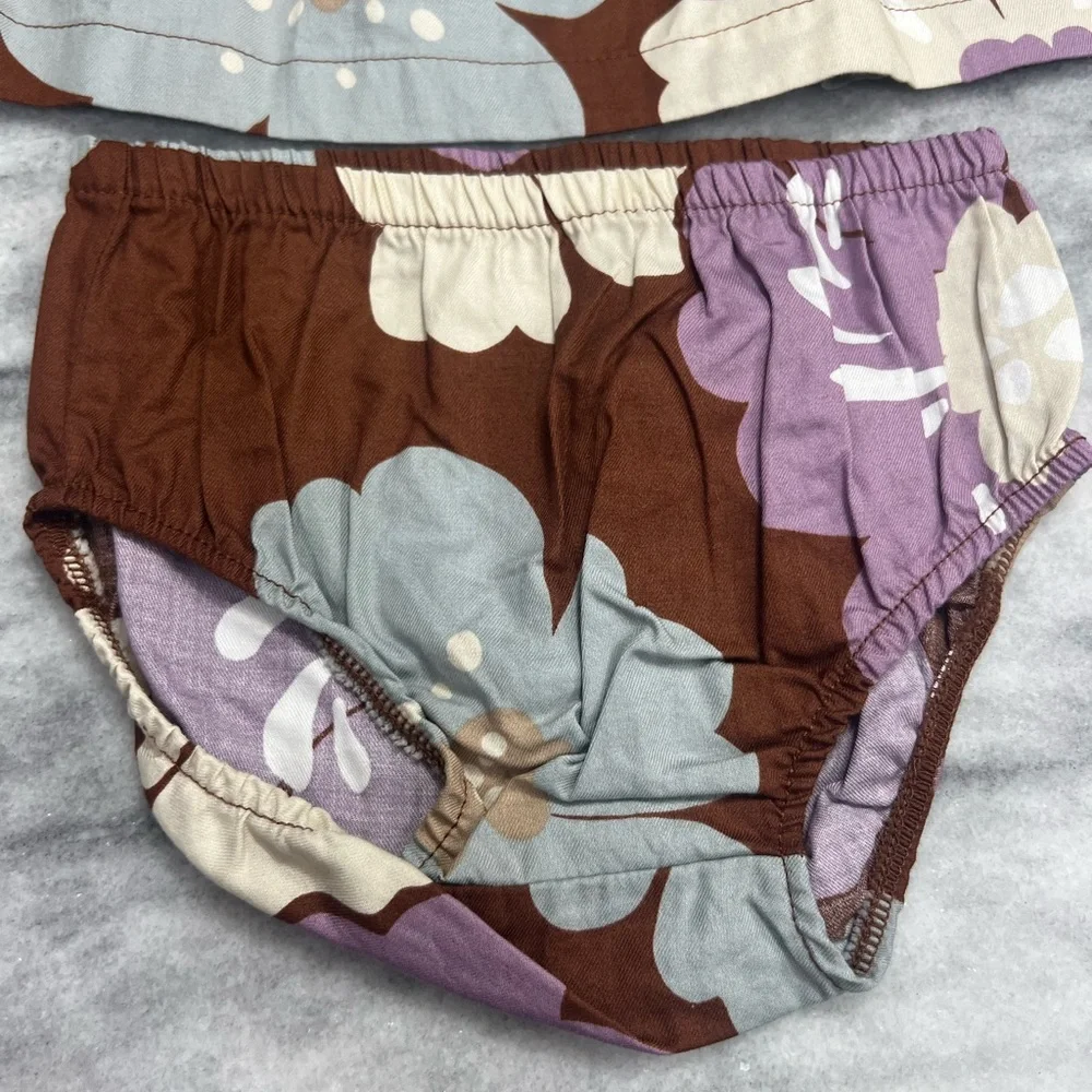NWT Carter's Brown And Purple Floral Dress size 12 months